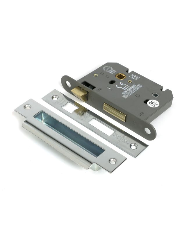 Polished SS 3" Heavy Duty Bathroom Mortice Lock