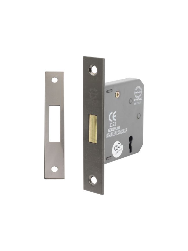 2.5" CE 3 Lever Dead Lock - Black Nickel