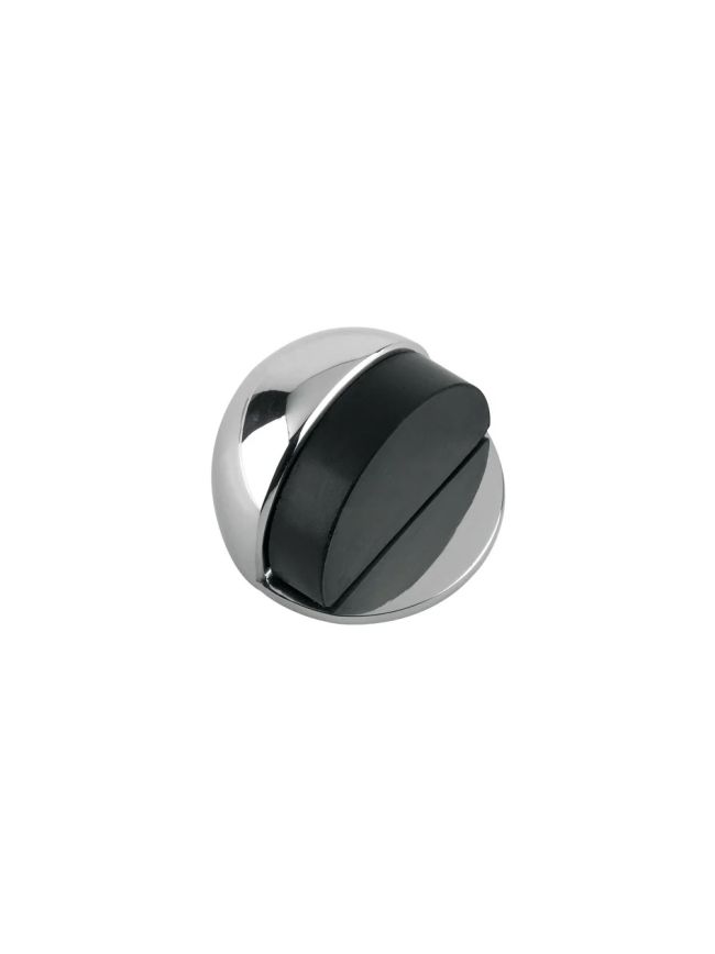 Zoo Hardware Door Stop - Floor Mounted - Oval 50mm dia. - Polished Chrome