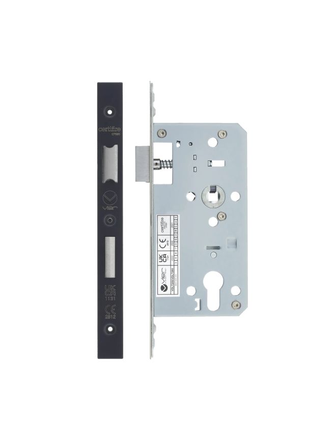Zoo Hardware 2 Piece - DIN euro sashlock - 72mm c/c - backset 55mm - Black