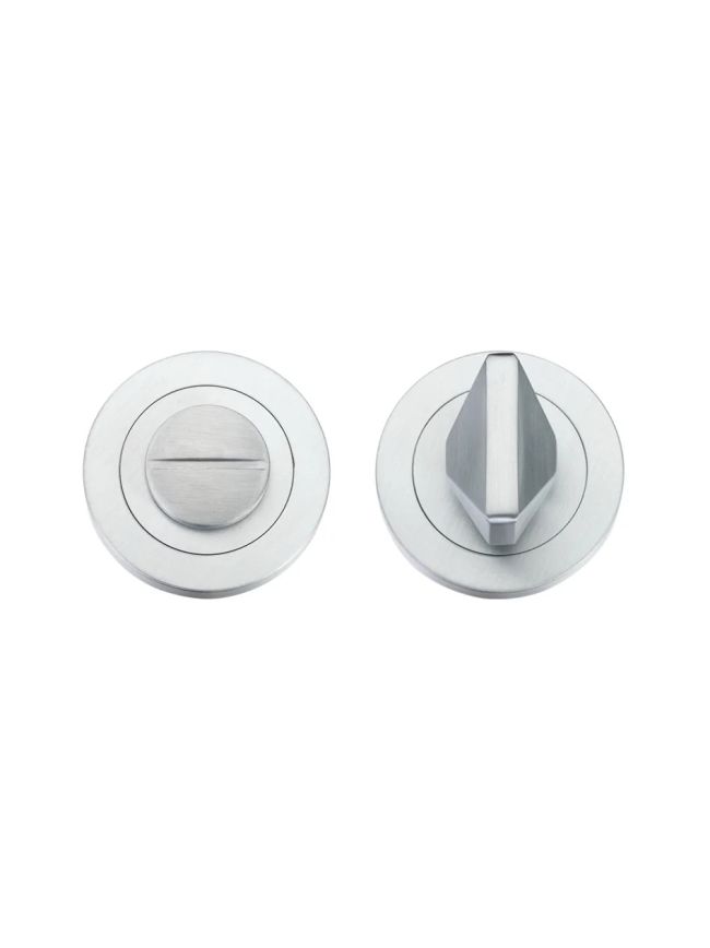 Zoo Hardware Turn & release on round rose - Satin Chrome
