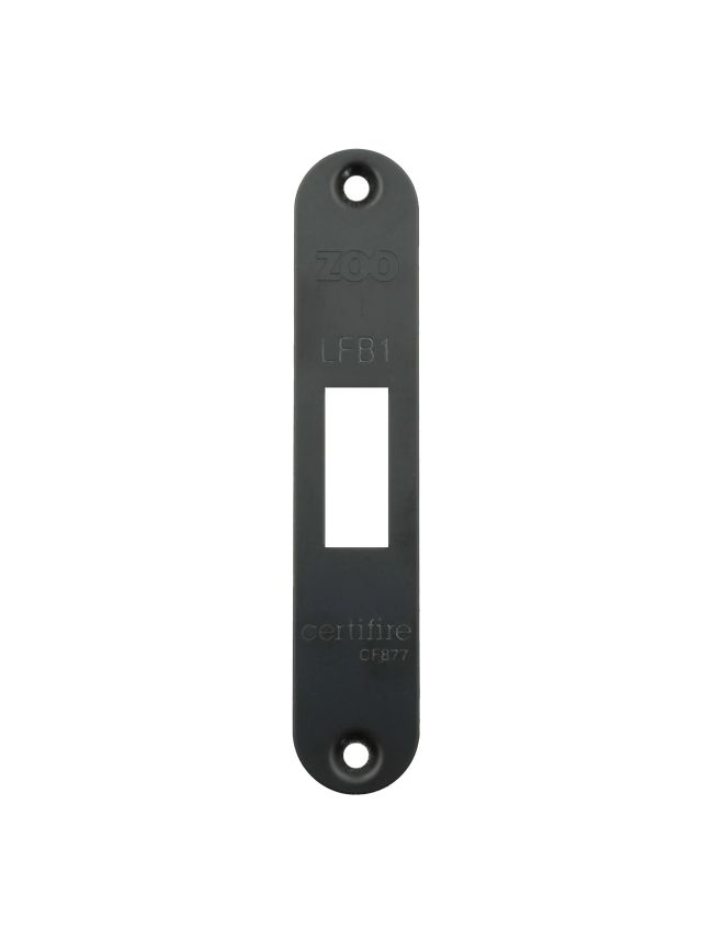 Zoo Hardware Radius Forend, Strike and Escutcheon Pack t/s ZFB01 Fire Brigade Lock - Black