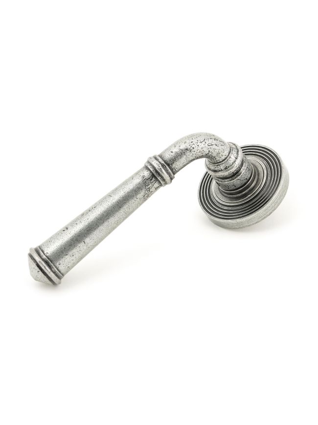 Pewter Regency Lever on Rose Set (Beehive)