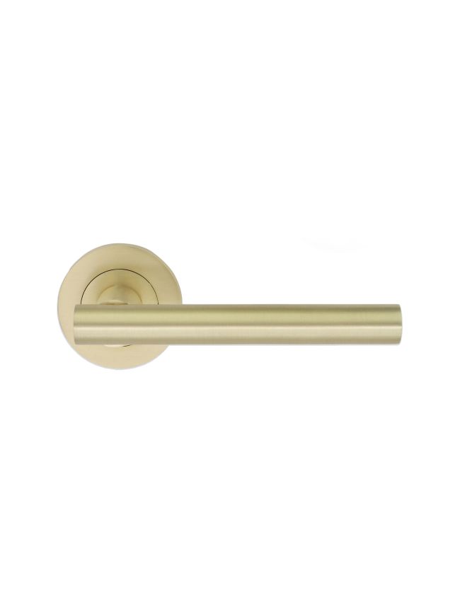 Jura Lever Door Handle Satin Brass