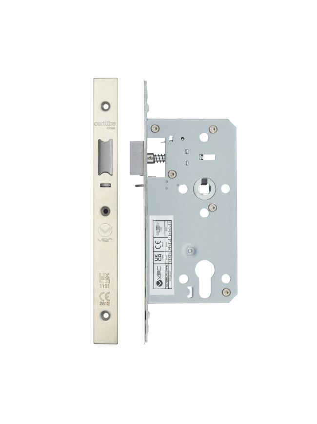 Zoo Hardware 2 Piece - DIN night latch - 72mm c/c - backset 55mm - Stainless Steel