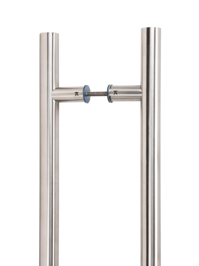Satin Marine SS (316) 1.5m T Bar Handle B2B Fix 32mm Ø