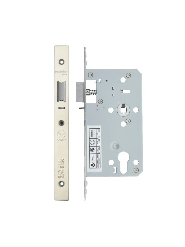 Zoo Hardware 2 Piece - DIN night latch - 72mm c/c - backset 60mm - Stainless Steel