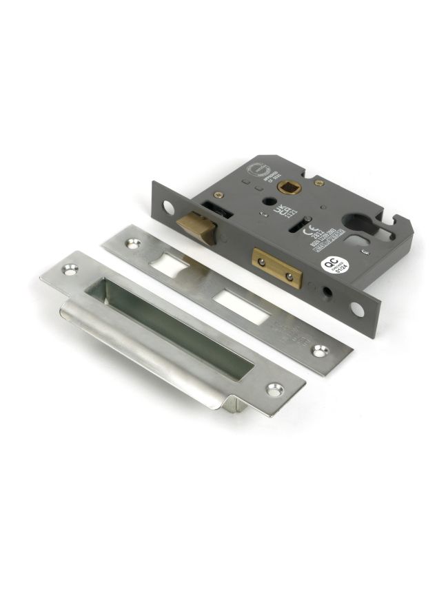 Satin SS 3" Euro Profile Sash Lock
