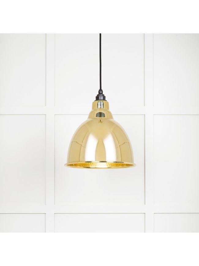 Hammered Brass Brindley Pendant