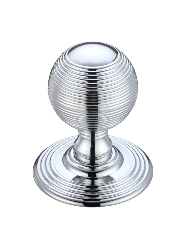 Zoo Hardware Ringed Mortice Knob - Concealed Fix - Solid - Polished Chrome