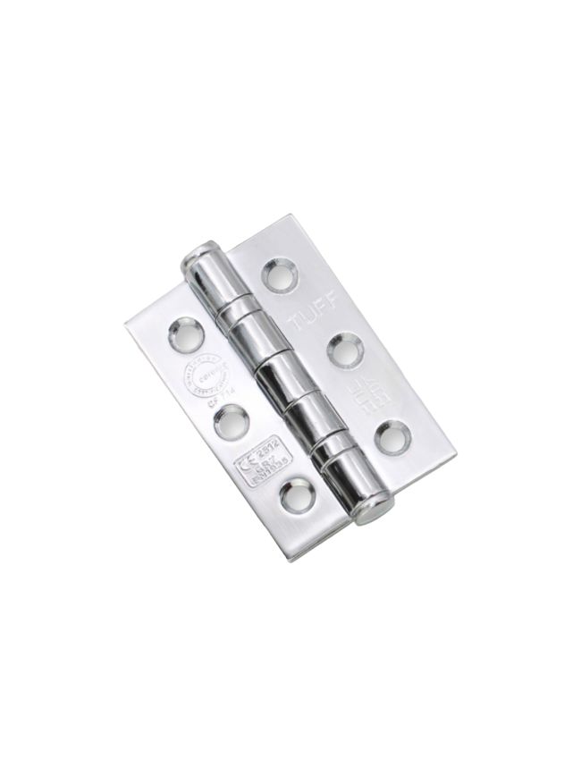 CE7 Mild Steel BB Butt Hinge - Polished Chrome