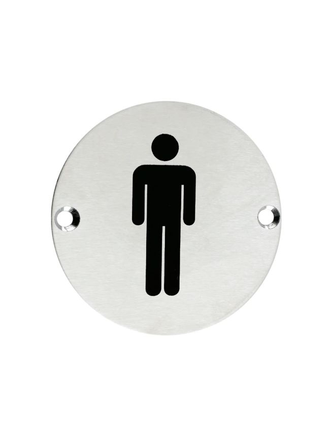 Zoo Hardware Sex Symbol - Male - 76mm dia - Satin Stainless