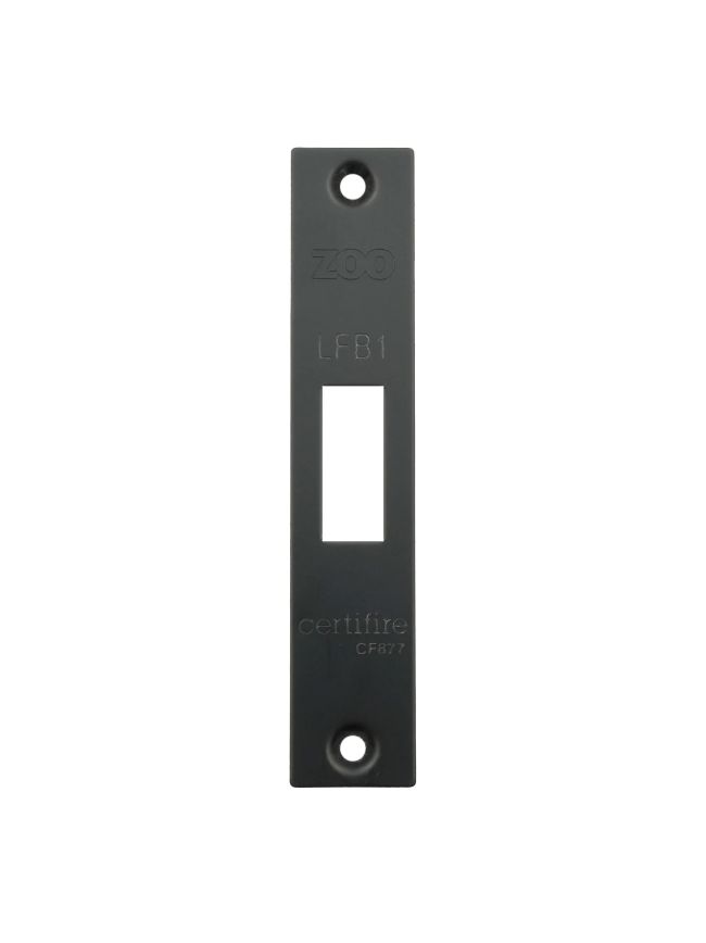 Zoo Hardware Square Forend, Strike and Escutcheon Pack t/s ZFB01 Fire Brigade Lock - Black