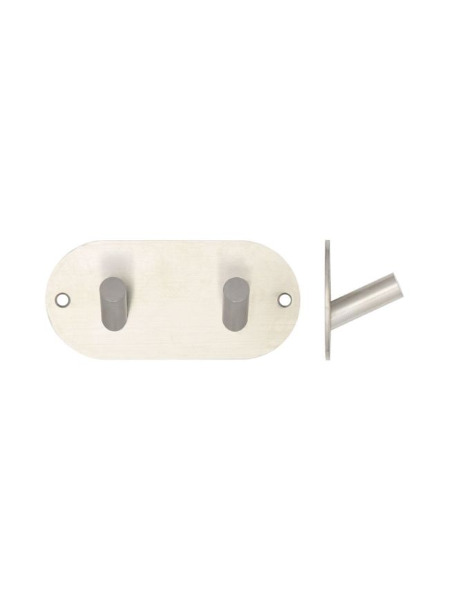 Double Robe Hook 90x45mm Satin Stainless Steel - By Frelan Hardware - JSS902C