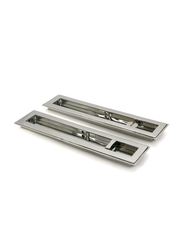Polished Marine SS (316) 250mm Art Deco Rectangular Pull -Privacy Set