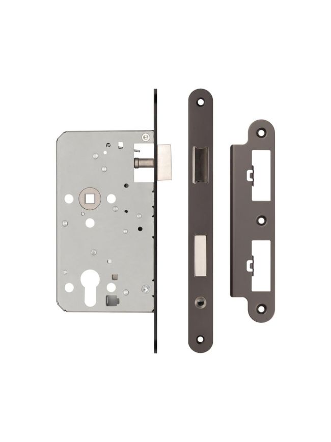 72mm Dark Bronze Din Euro Escape lock Radiused 60mm Backset - By Frelan Hardware - JL-DE60RDB