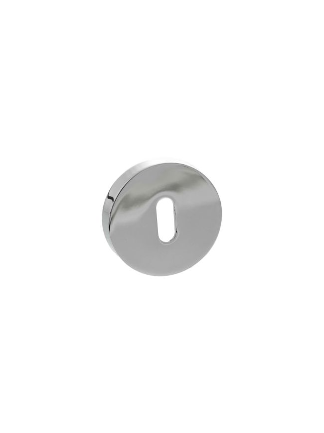 Senza Pari Key Escutcheons on Round Rose - Polished Chrome (Pair)