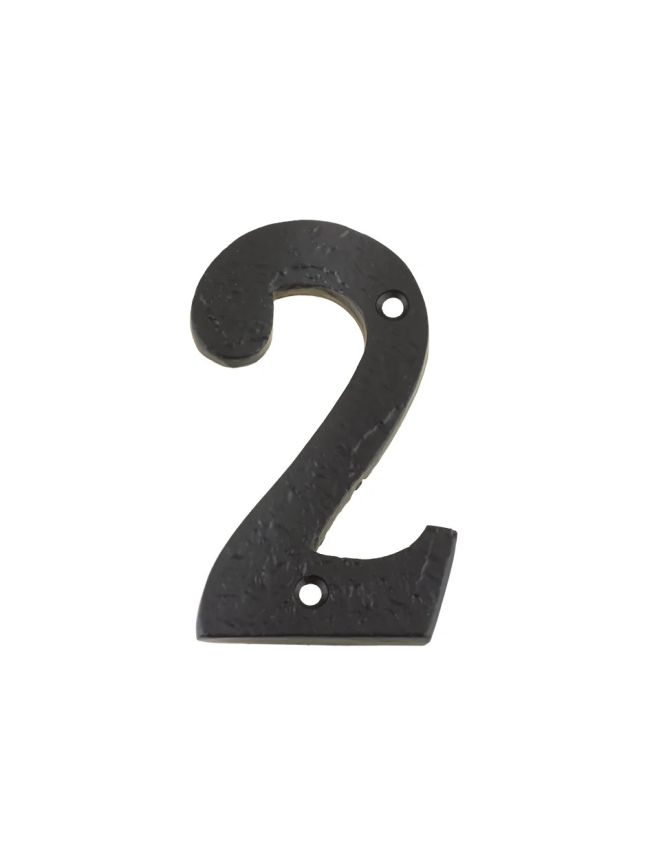 Zoo Hardware Numeral - No. 2 - 4" - Black
