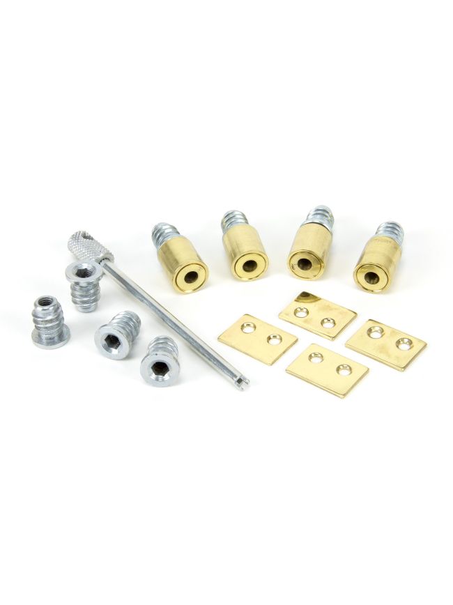 Lacquered Brass Secure Stops (Pack of 4)