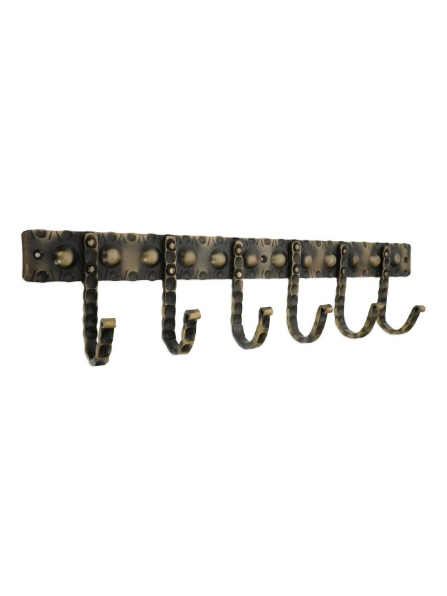 Iron Coat Hook Dotted 6 leg - Antique