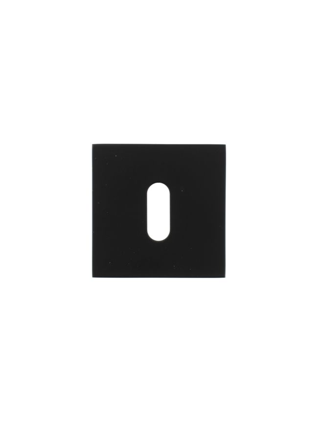 Oro & Oro Key Escutcheons on Square Rose - Matt Black (Pair)