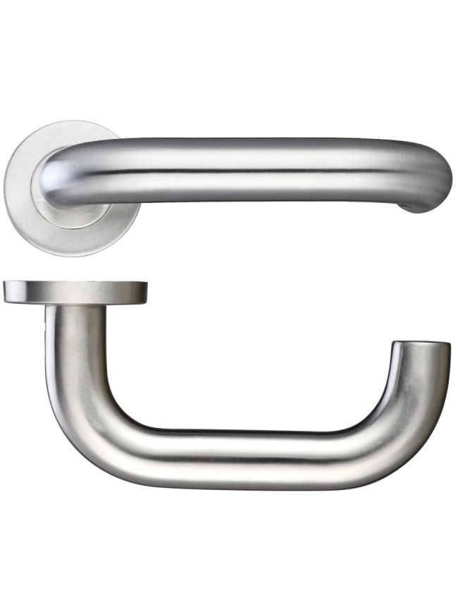 Zoo Hardware 22mm Return to Door Lever - Push On Rose - Stainless Steel