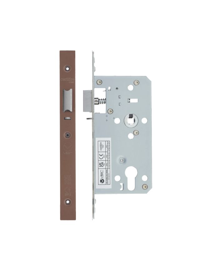 Zoo Hardware 2 Piece - DIN night latch - 72mm c/c - backset 55mm - Bronze