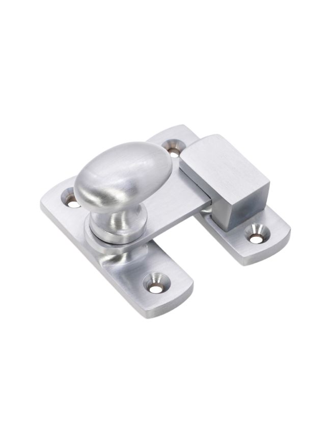 Oval Cupboard Latch Satin Chrome