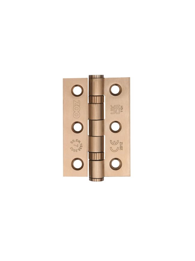 Zoo Hardware Stainless Steel Door Hinge UKCA/CE - Tuscan Rose Gold