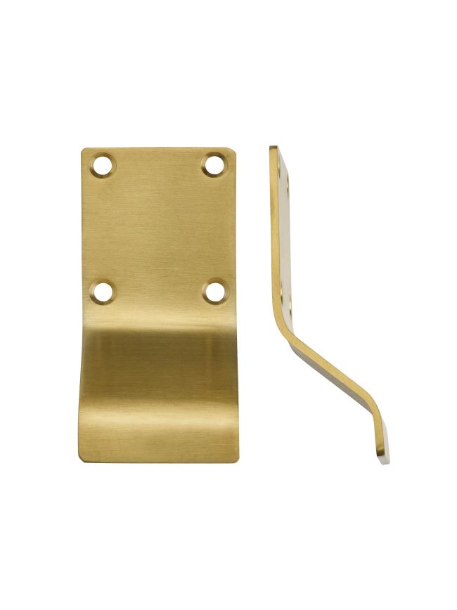 Zoo Hardware Cylinder Latch Pull - Blank Profile - 88mm x 43mm - PVD Satin Brass