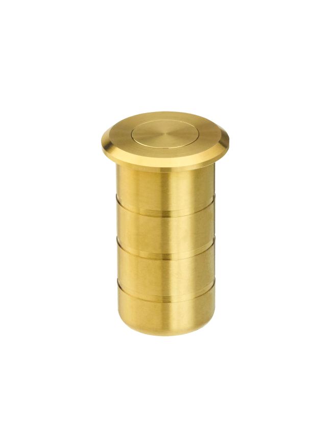 Zoo Hardware Dust Socket for Flush Bolts - Concrete 20mm dia. x 38mm - PVD Satin Brass