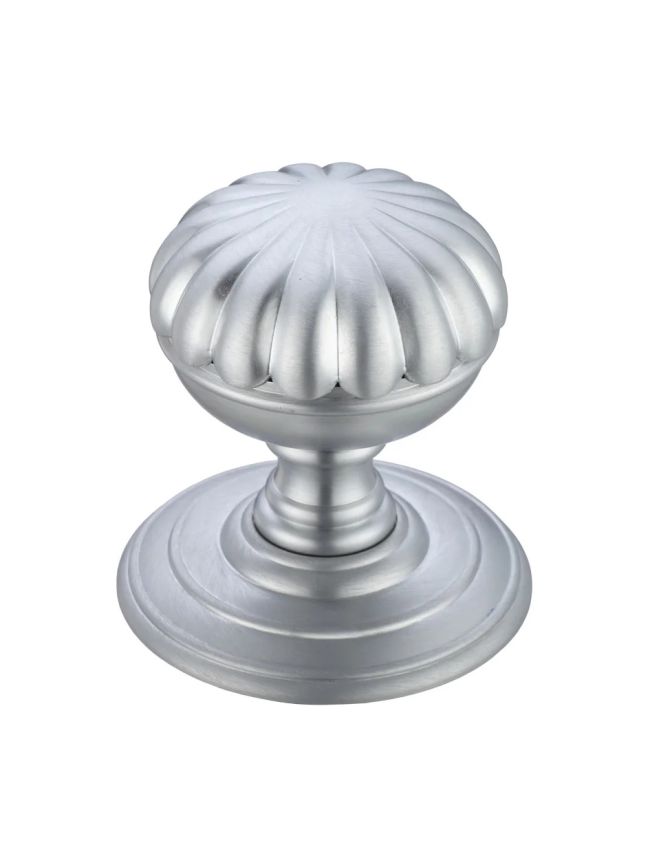 Zoo Hardware Ringed Mortice Knob - Concealed Fix - Satin Chrome