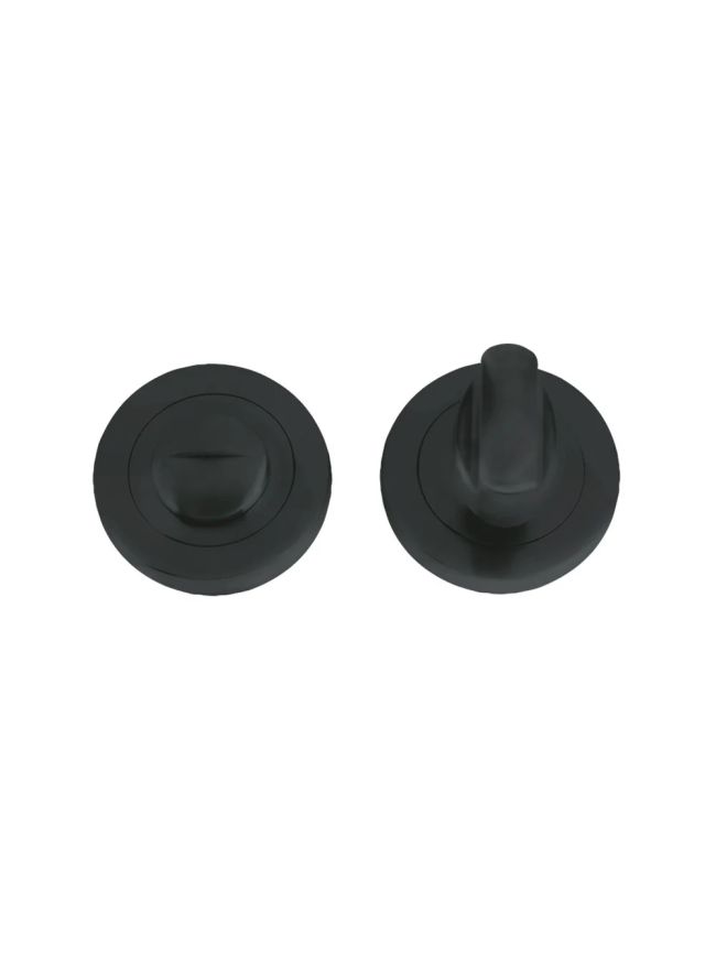 Zoo Hardware Turn & release on round rose - Oscuro Matt Black