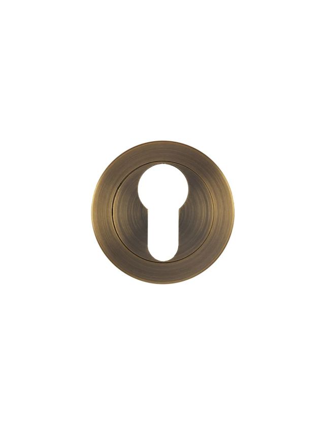 Zoo Hardware Escutcheon euro profile - Antique Brass