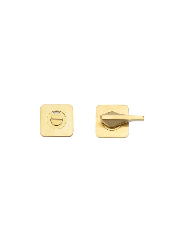 Zoo Hardware Accessible Turn & Indicator Release - Square Rose - PVD Satin Brass