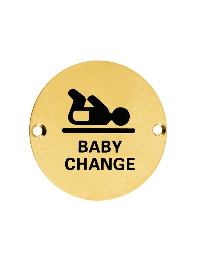 Zoo Hardware Baby Change - 76mm dia - PVD Satin Brass