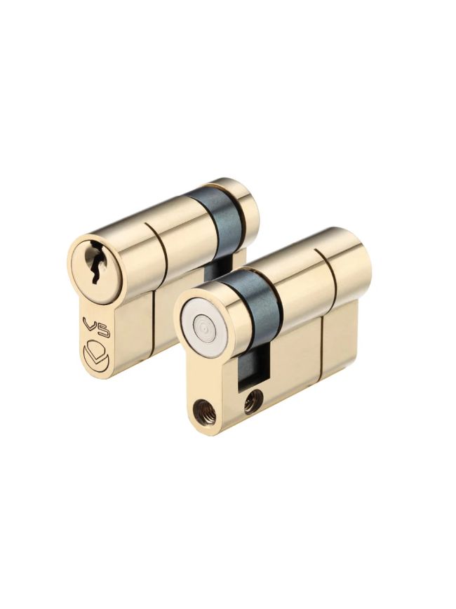 Zoo Hardware V5 45mm Euro Single Cylinder Cylinder Keyed to Differ - Brass