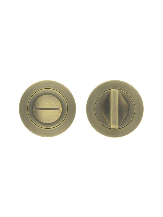 Zoo Hardware Turn & release on round rose - Antique Brass