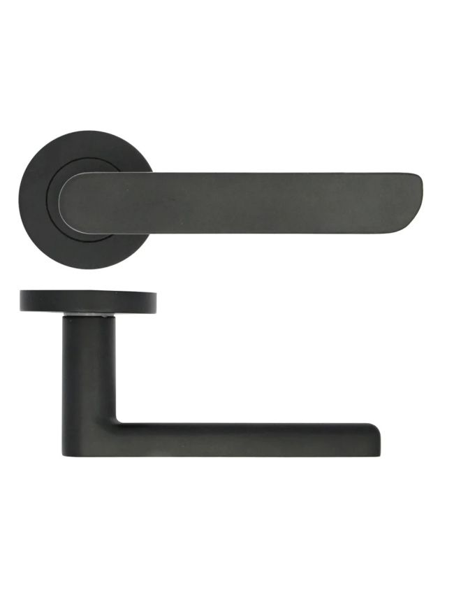 Zoo Hardware Valencia lever on rose - Matt Black