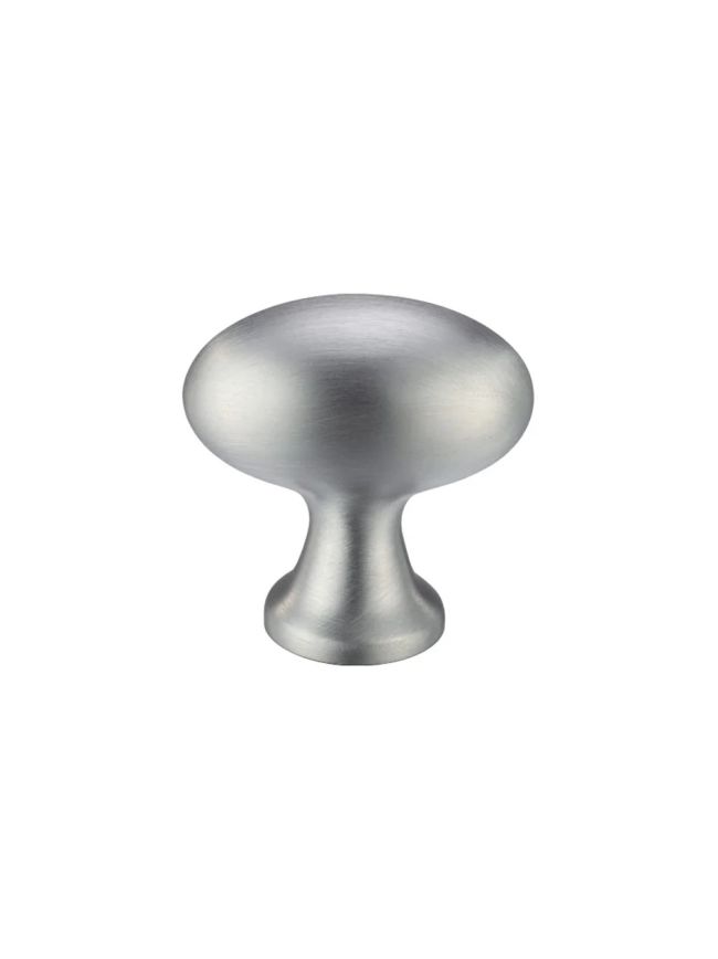 Zoo Hardware Oval Cupboard Knob 38mm dia. - Satin