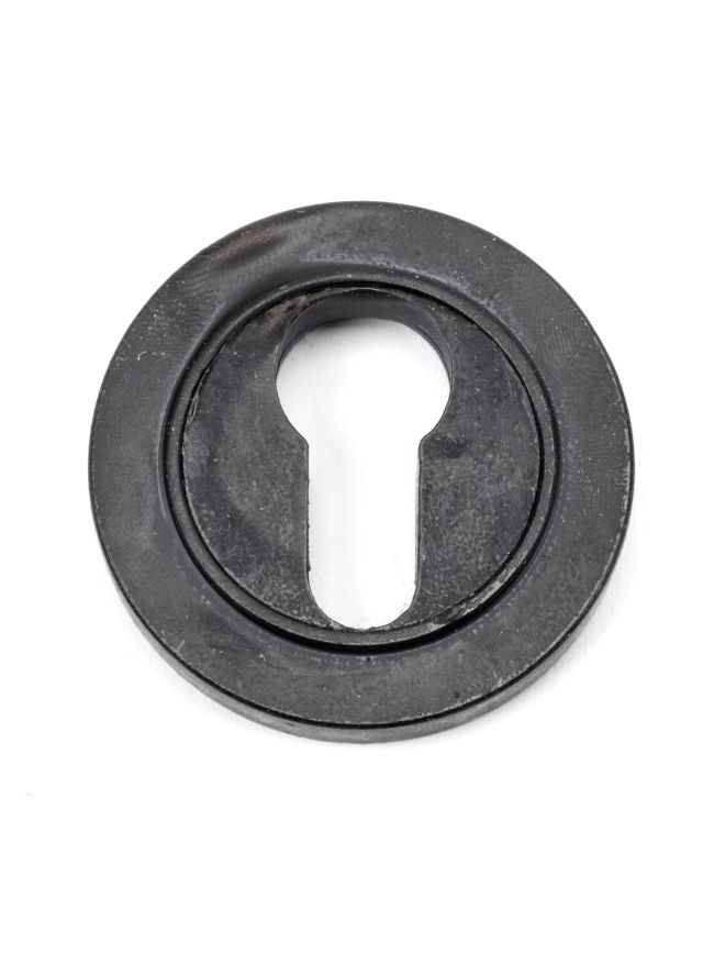 External Beeswax Round Euro Escutcheon (Plain)