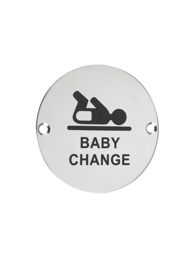 Zoo Hardware Baby Change - 76mm dia - Stainless Steel