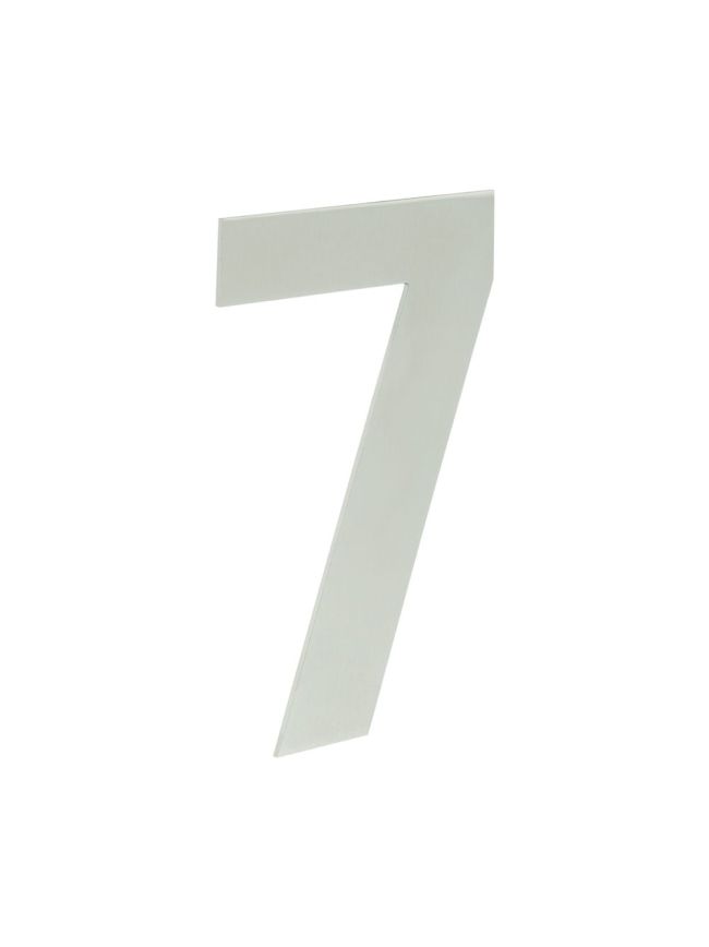 150mm Numerals SSS Finish 150mm Satin Stainless Steel No. 7 - By Frelan Hardware - JNSS-7