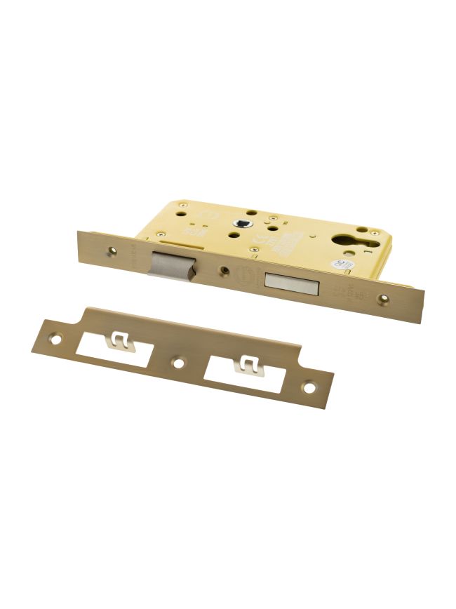 Atlantic DIN Heavy Duty Euro Profile Sashlock Double Throw 60mm backset - Matt Antique Brass