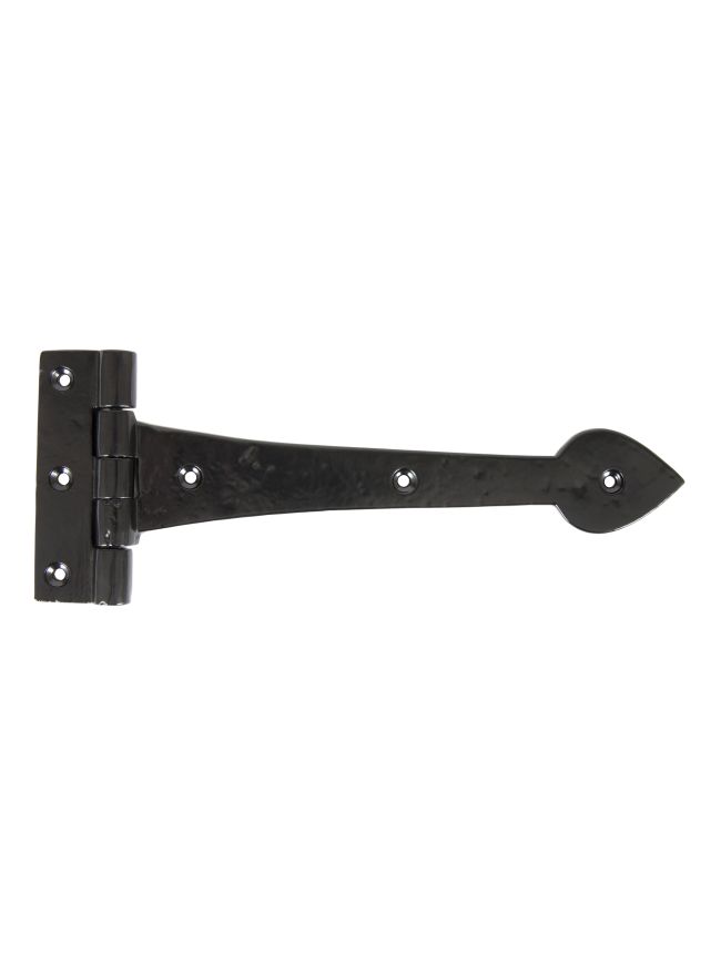 Black Smooth 10½" Cast T Hinge (pair)