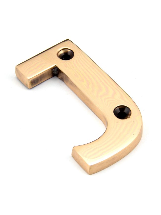Polished Bronze Letter J