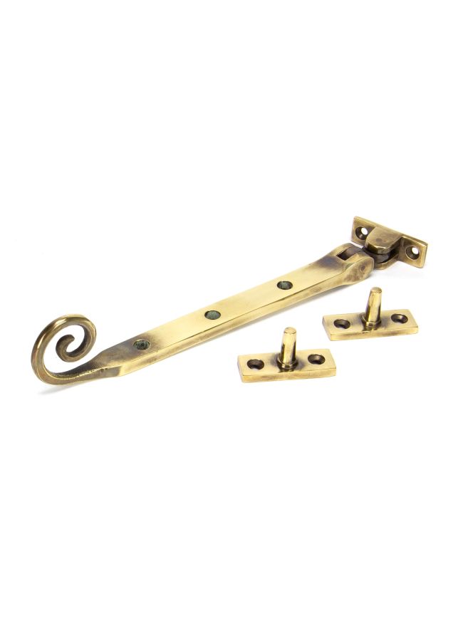 Aged Brass 8" Monkeytail Stay