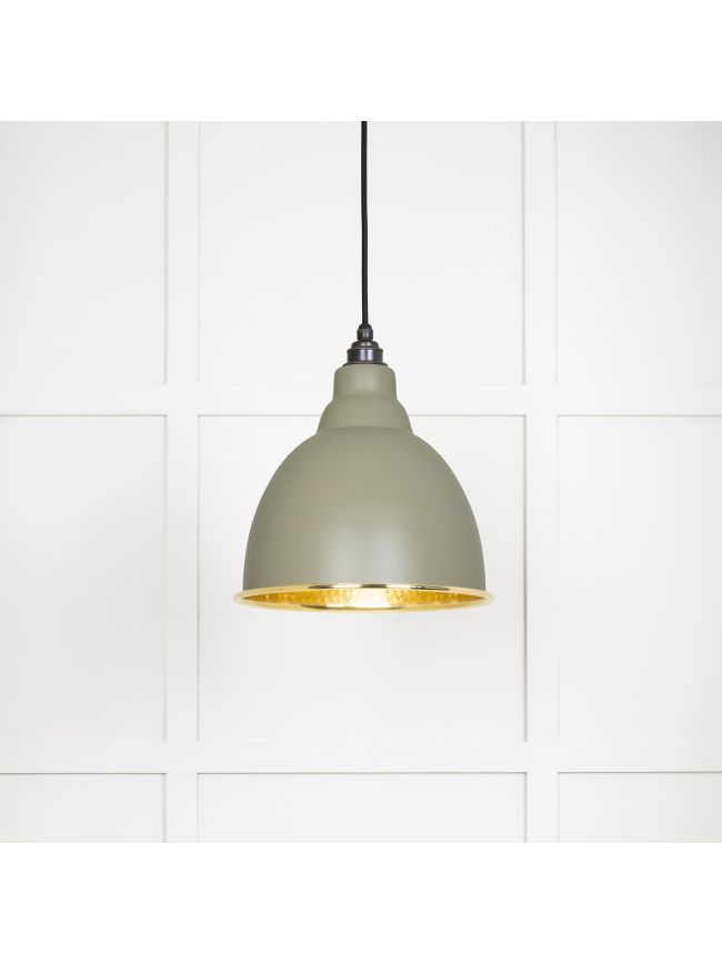 Hammered Brass Brindley Pendant in Tump