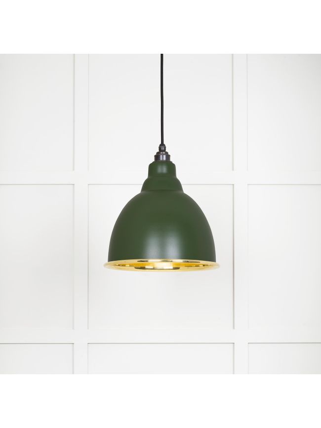 Smooth Brass Brindley Pendant in Heath