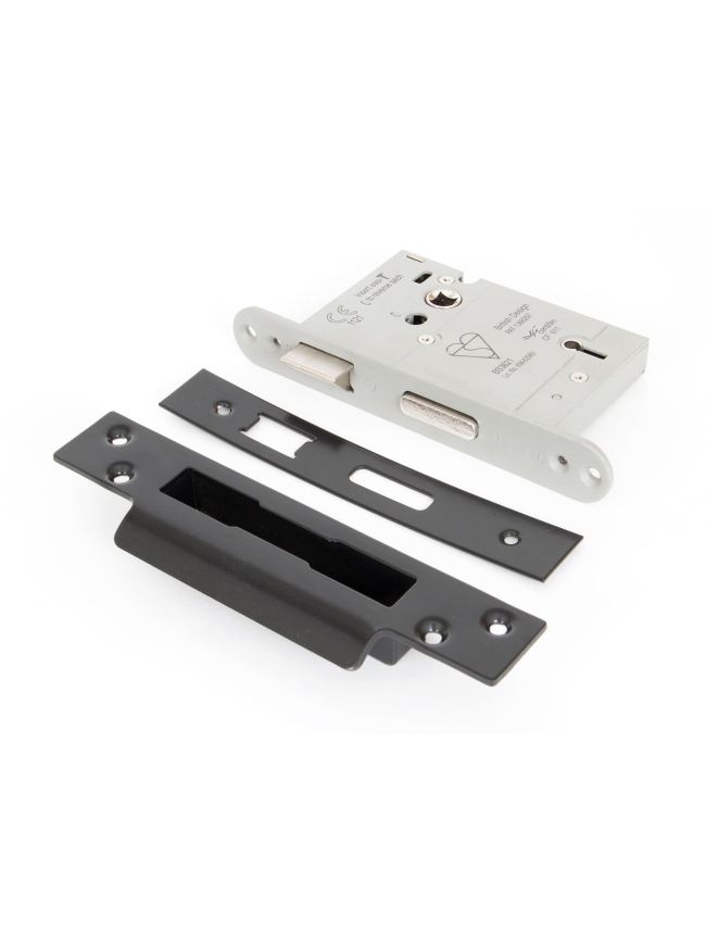Black 3" 5 Lever Heavy Duty BS Sash Lock